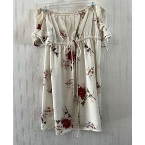 Floral cream dress